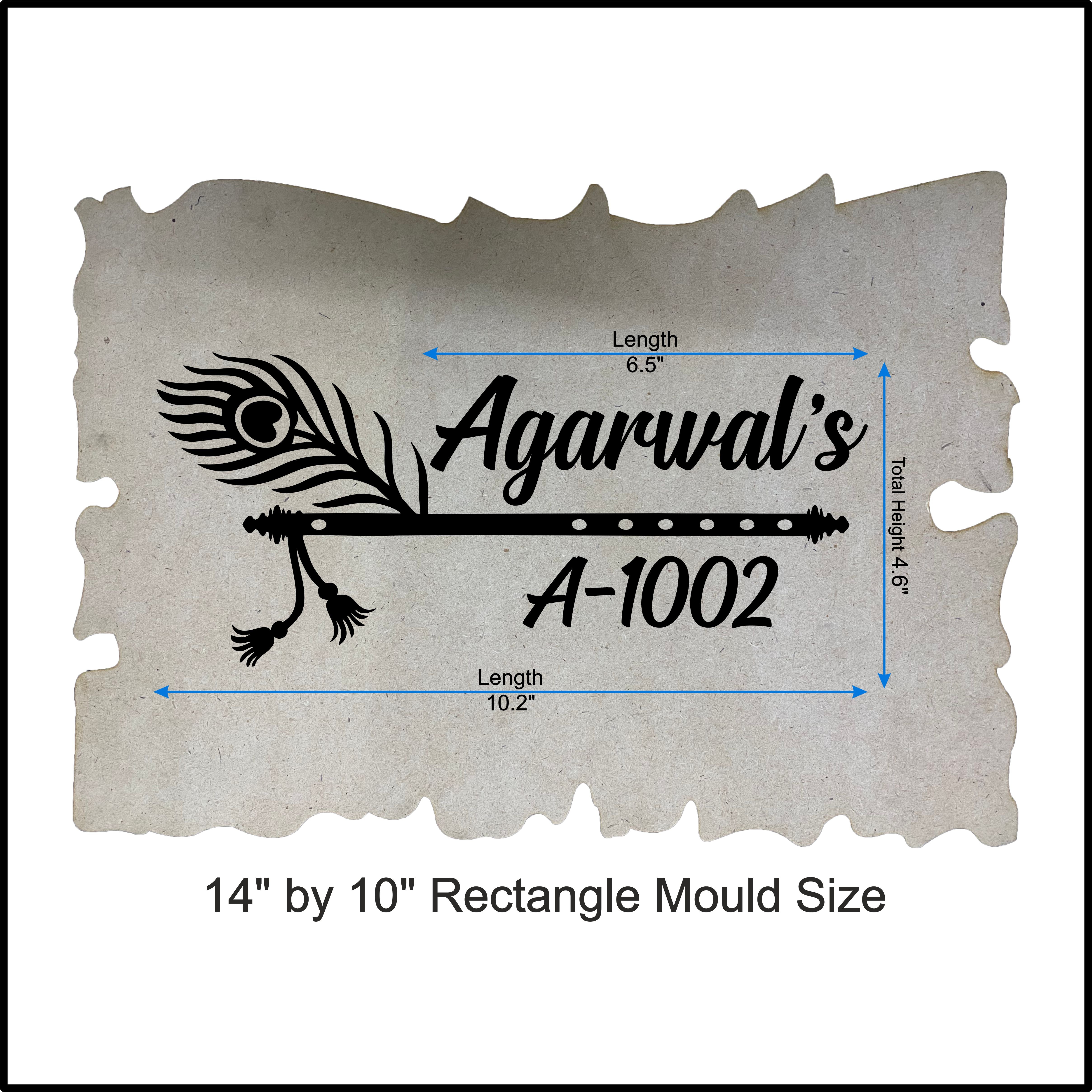 Customize Nameplate Base + Acrylic Name (Design B)