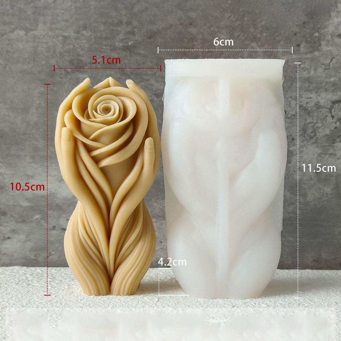 Rose Candle Mould (E)