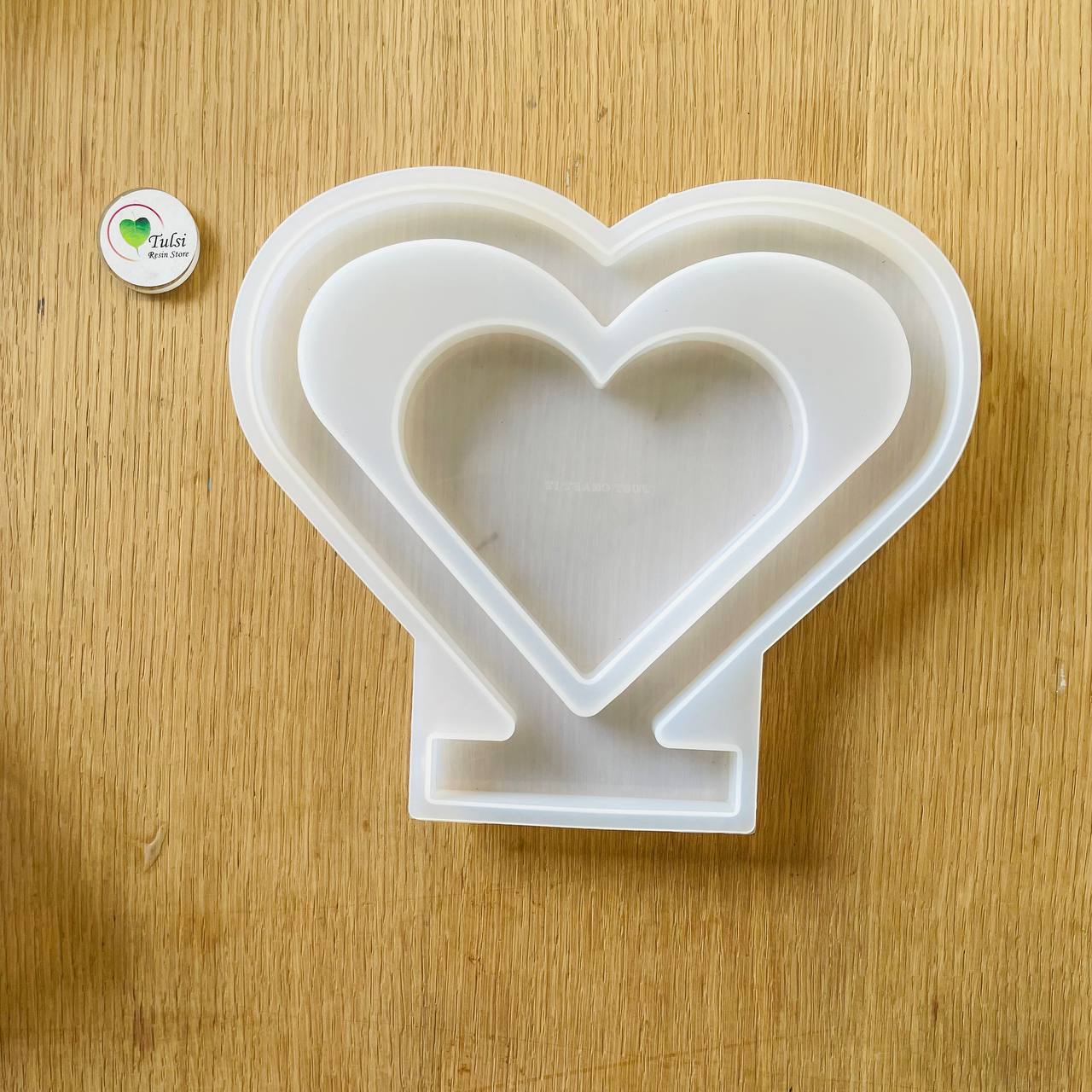 Twin Heart Frame With Stand Mould (B)