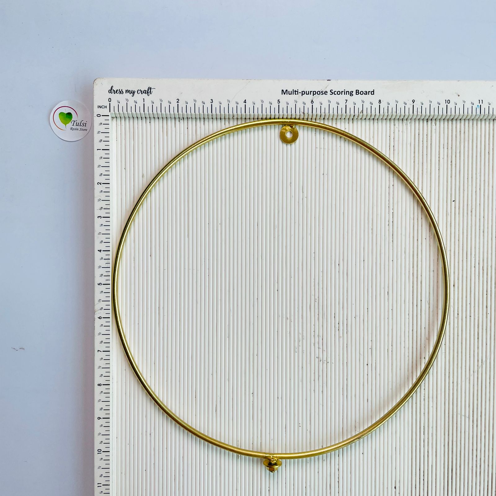 Metal Round Loop Ring - Gold