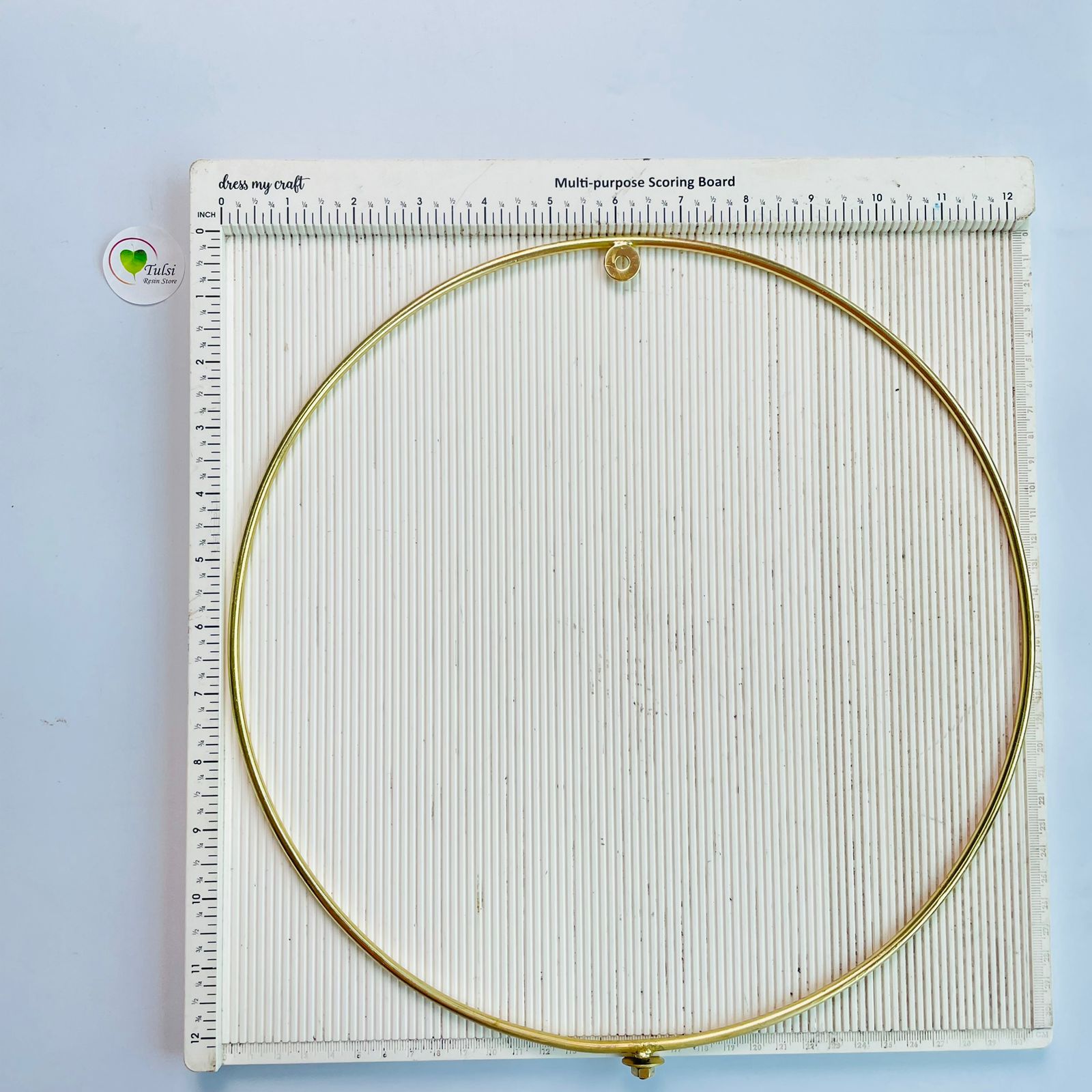 Metal Round Loop Ring - Gold