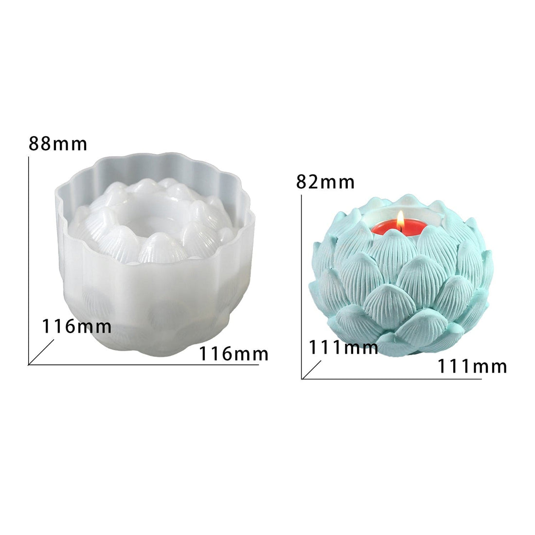 Jubepk Flower T-Light Holder Mould