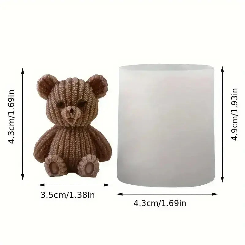 Teddy Bear Candle Mould (C)