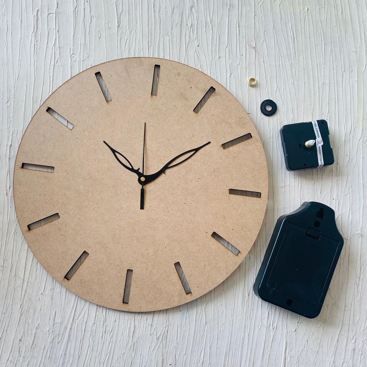 12" Line cutout Clock Set