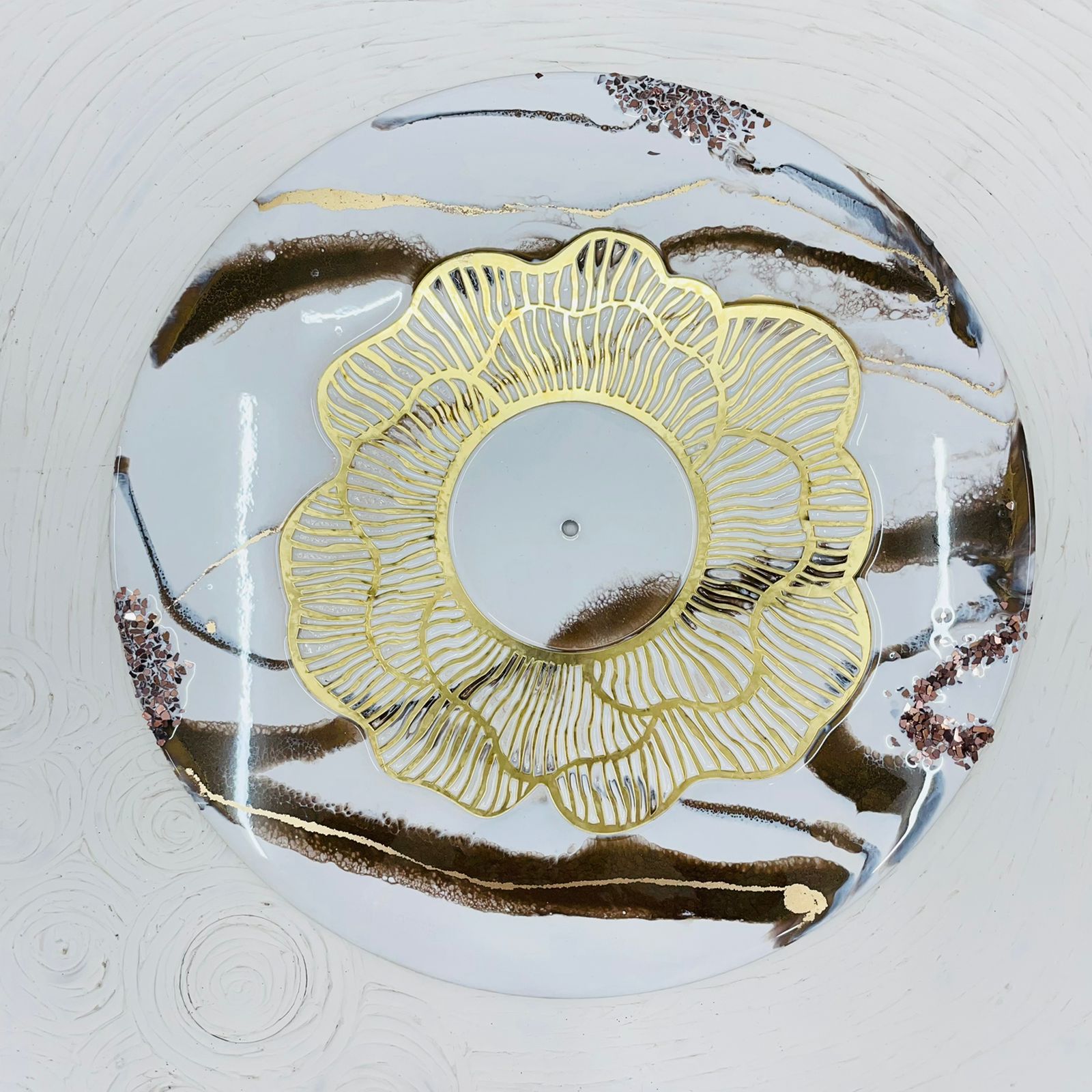 16" Flower Ring Clock Set