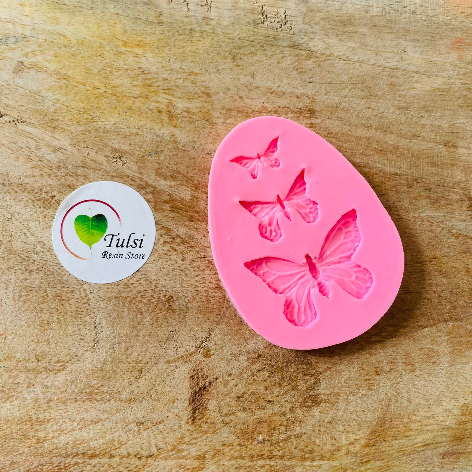 Pink 3 Cavity Butterfly Mould (A)