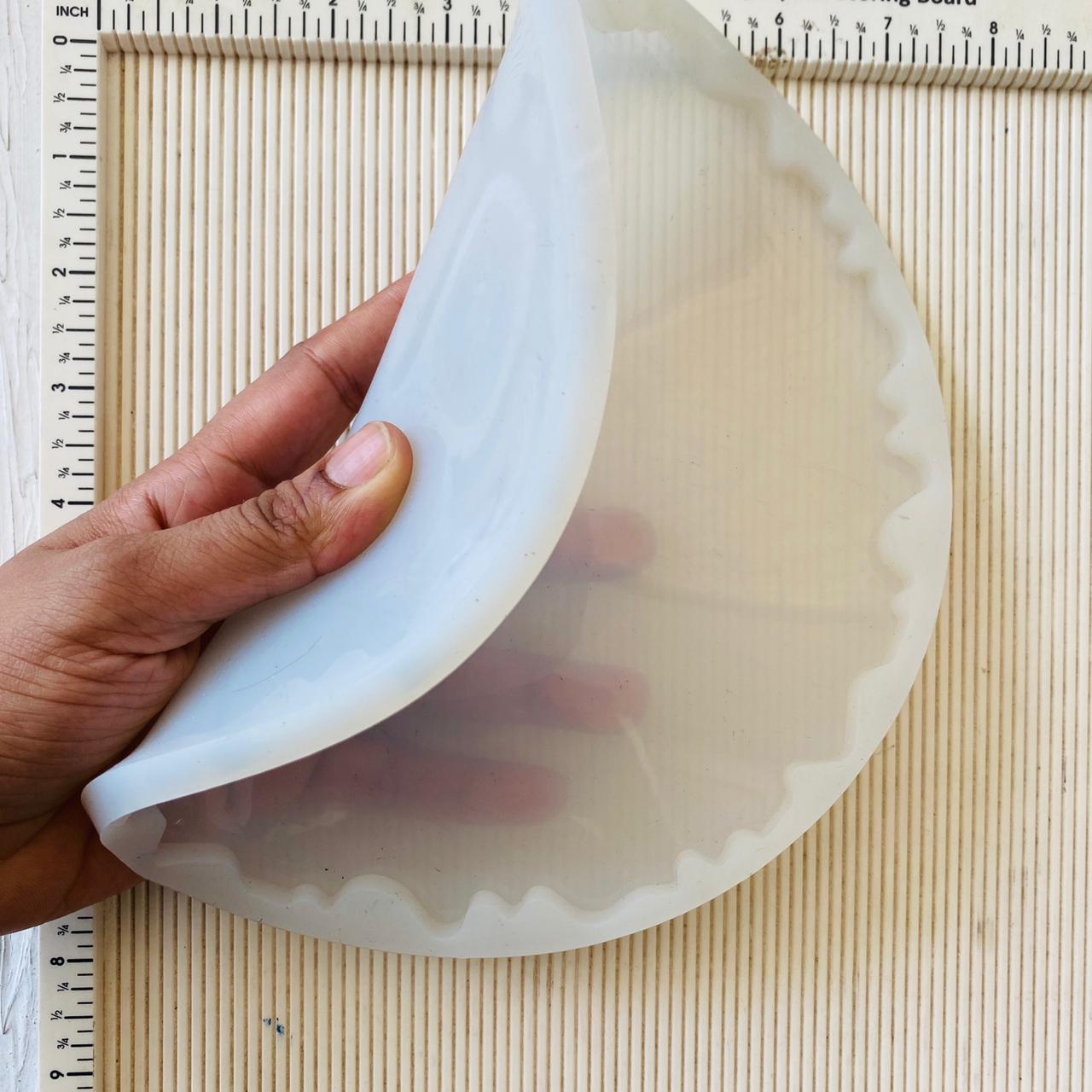 8" Agate Round Platter Tray Mould 3 | Tulsi Resin