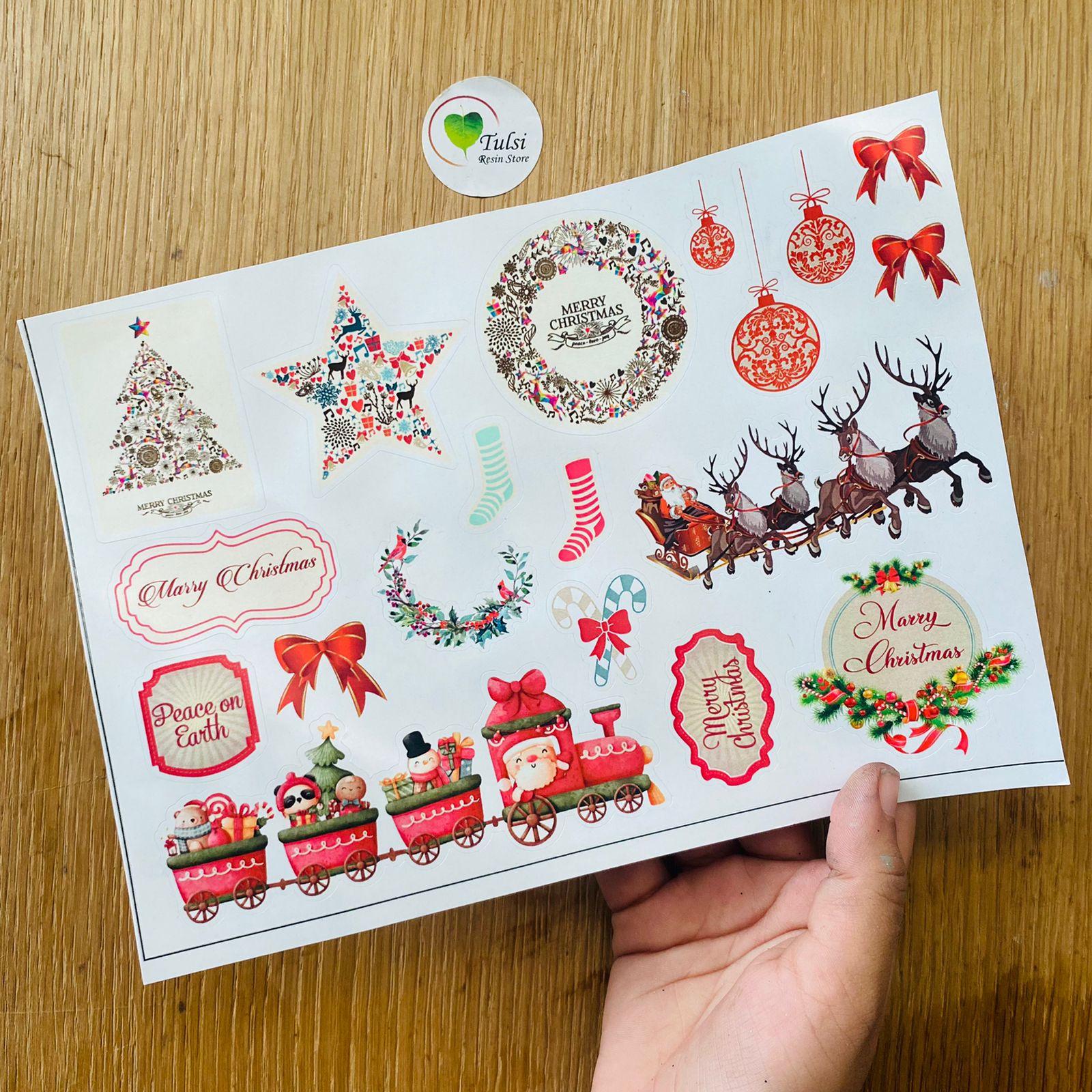 White Christmas Sticker Sheet (A)
