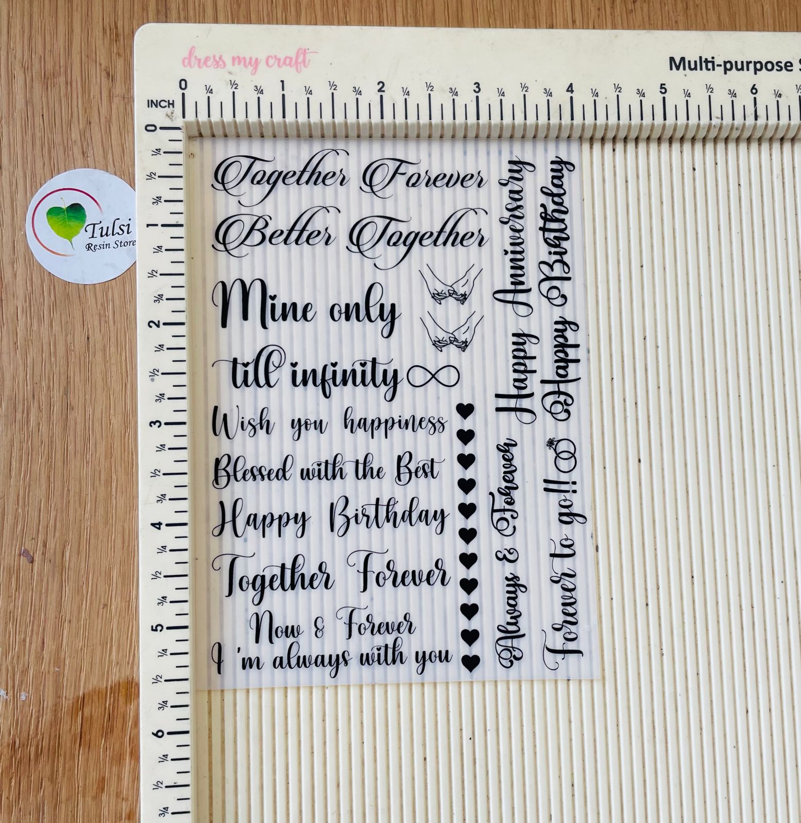 A6 Insert sheet - Small Caption (A)