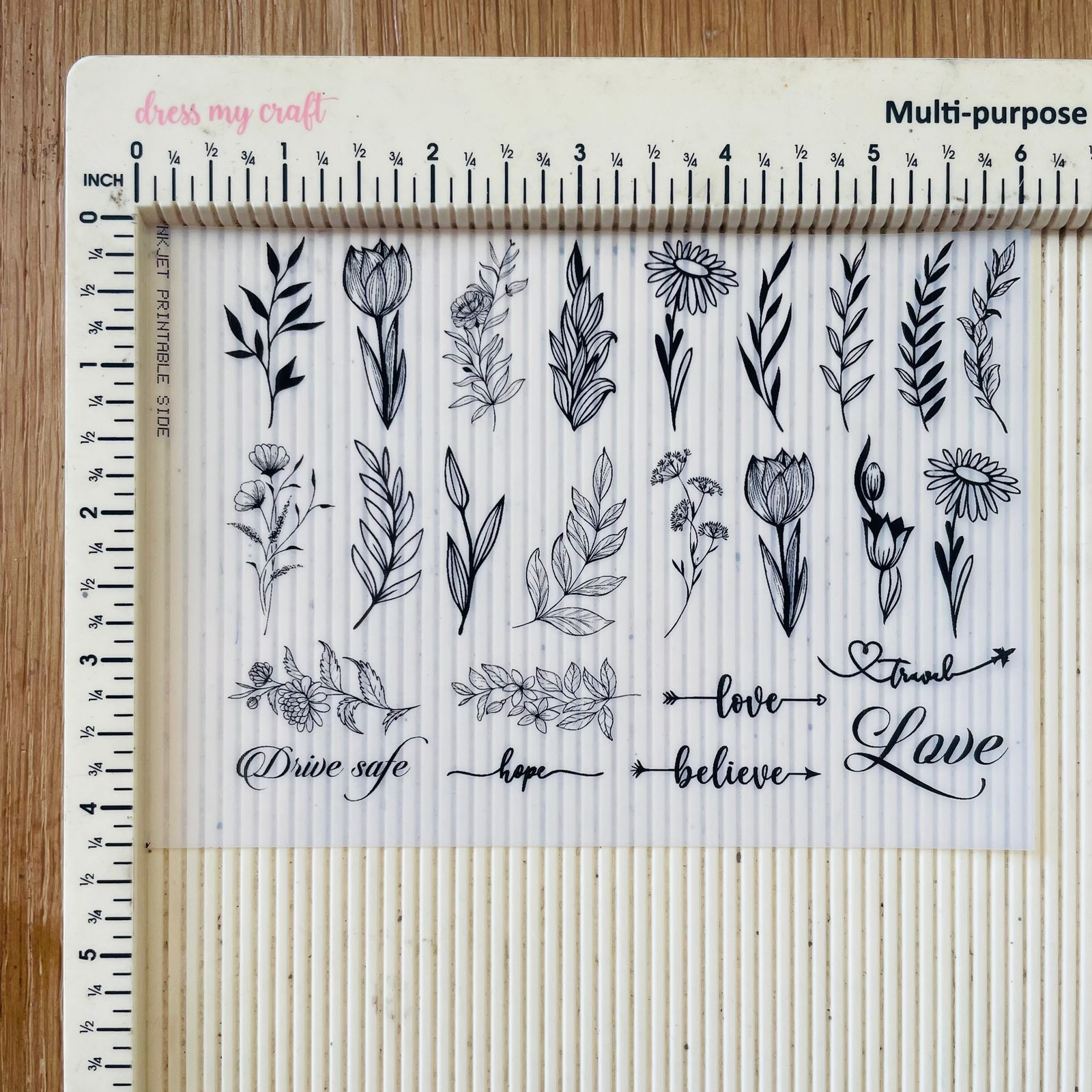 A6 Insert sheet - Flower Stem