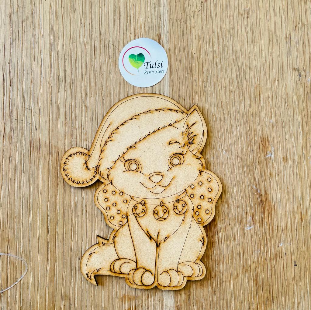 MDF Cutout Engraved - Cat