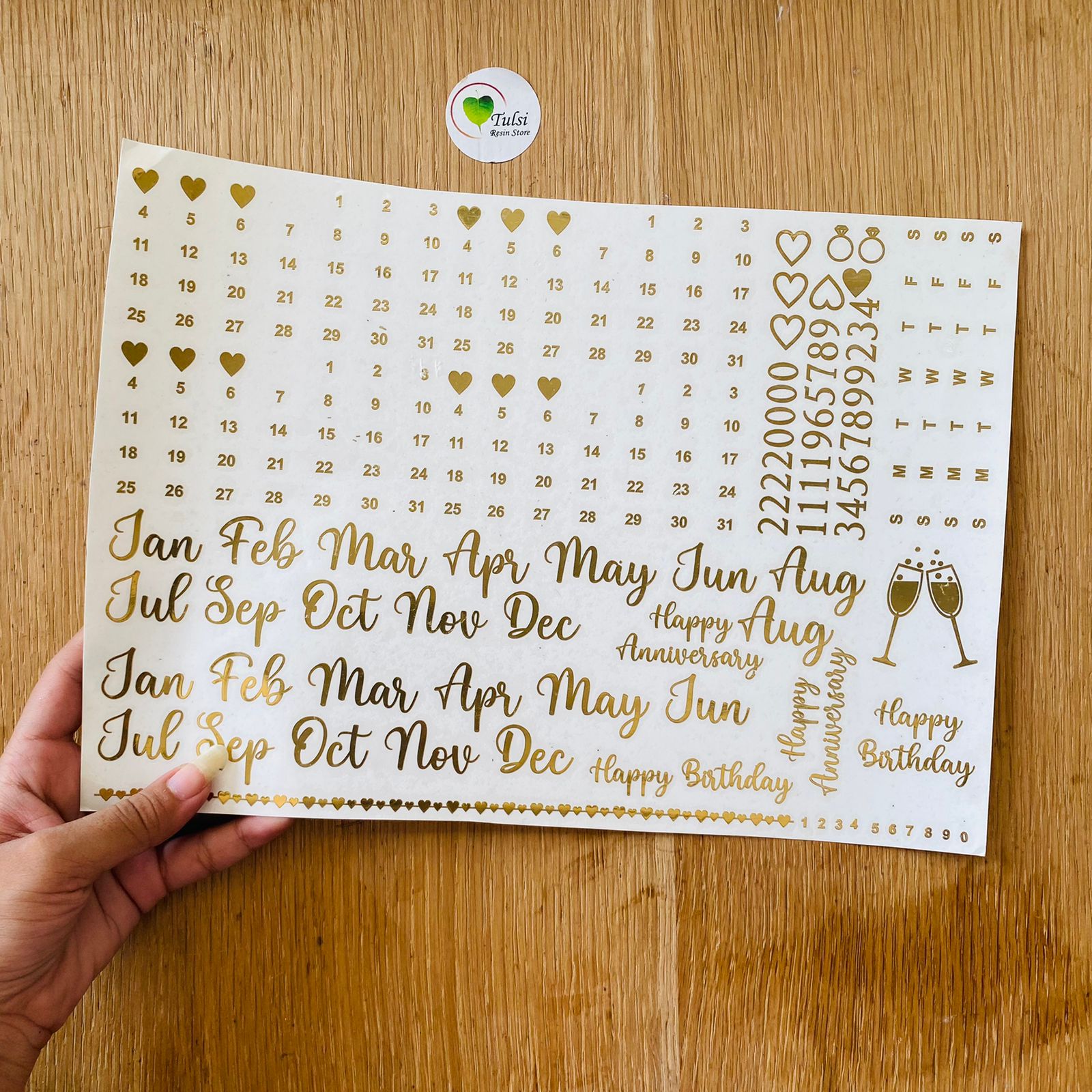 Distash Metal Sticker - A4 Mix Calendar Sheet(A) (2pc)