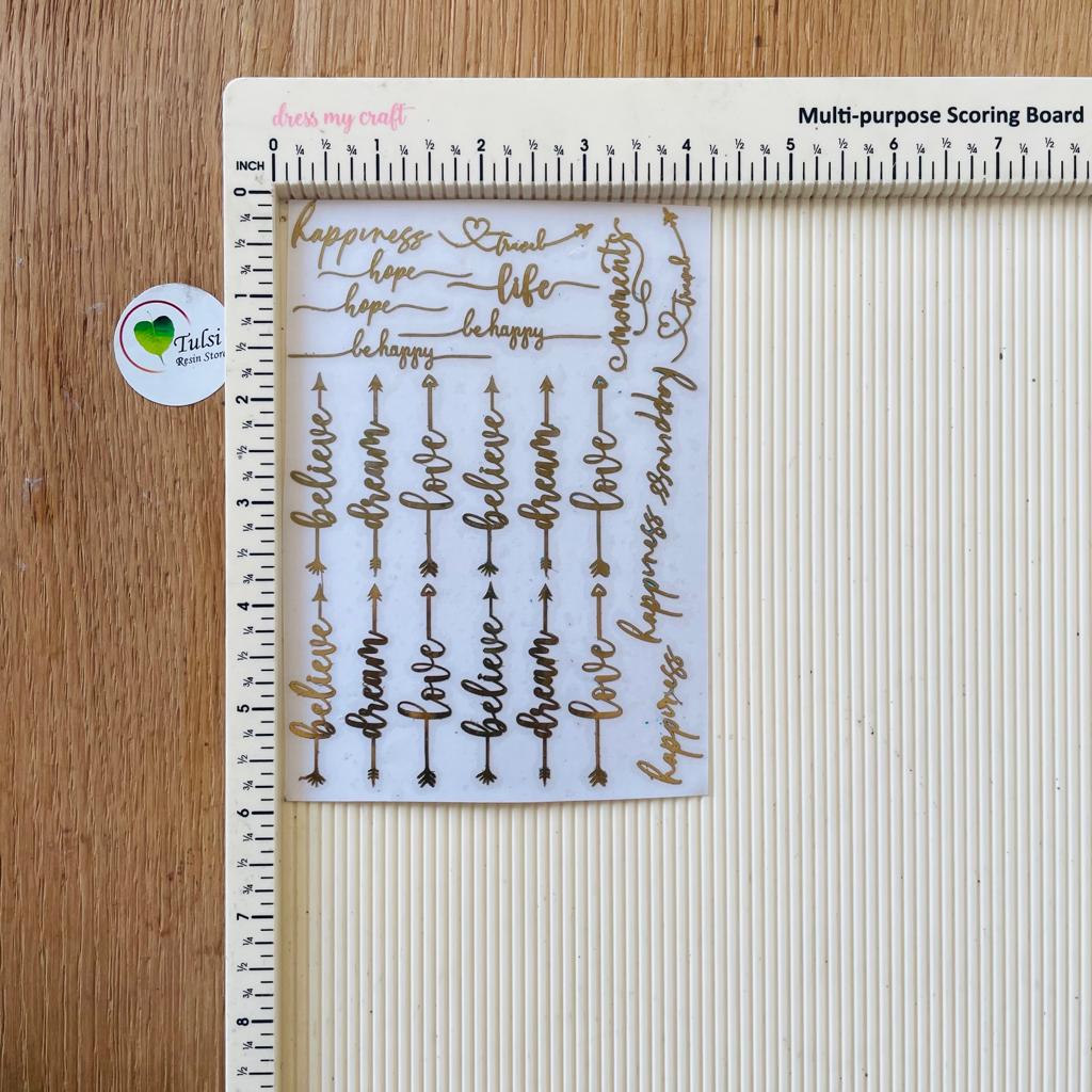 Metal Sticker - A6 Bookmark Sheet