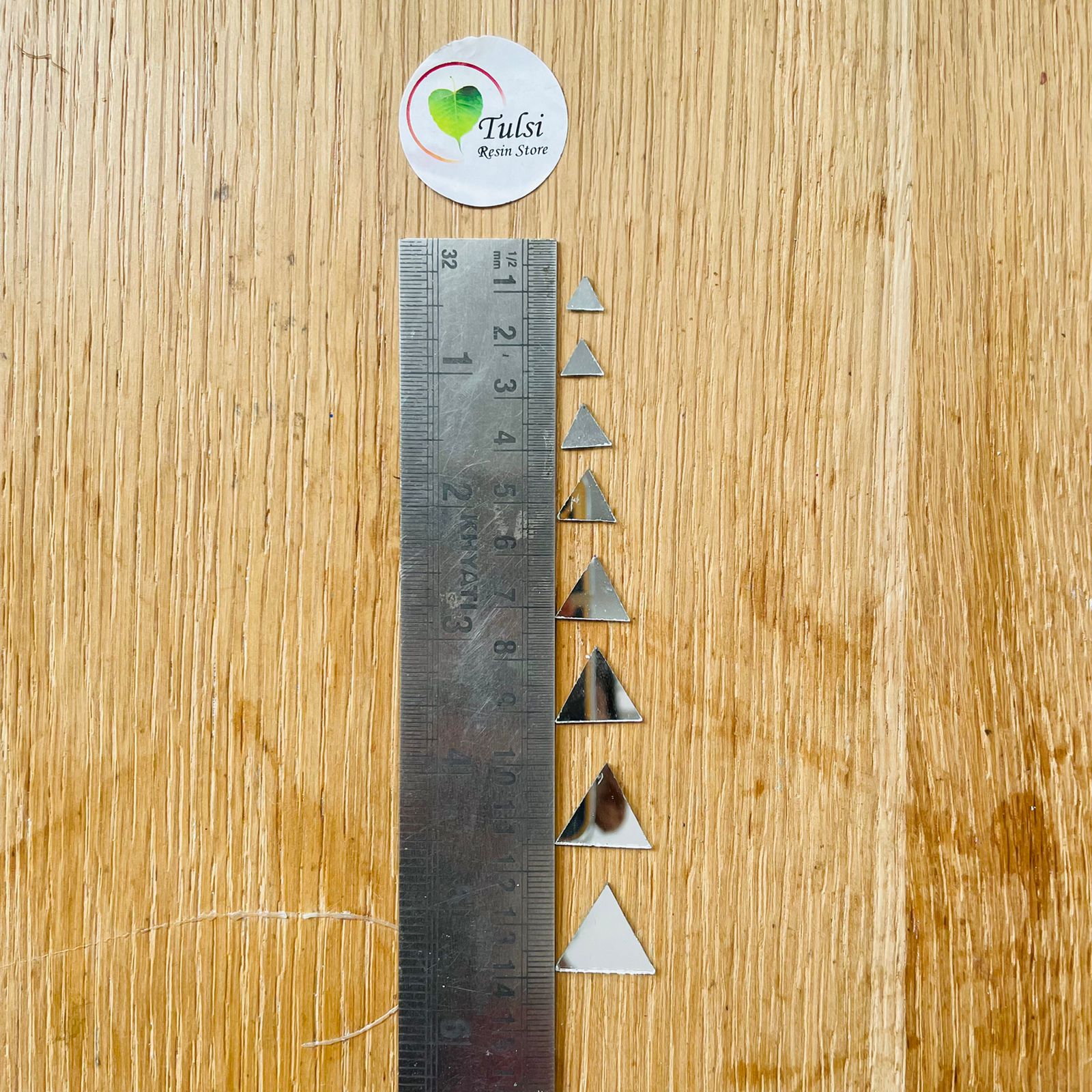 Triangle Shape Glass Mirror For Different Craft