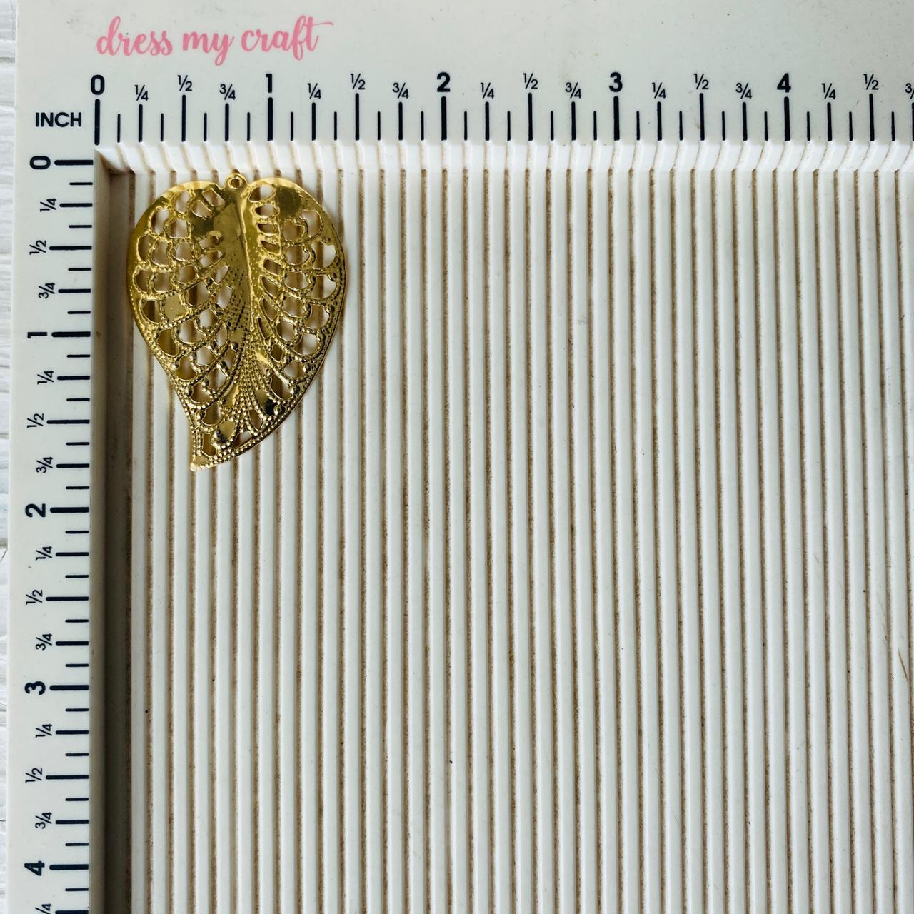 Metal Leaf Charm (C) (2pc)