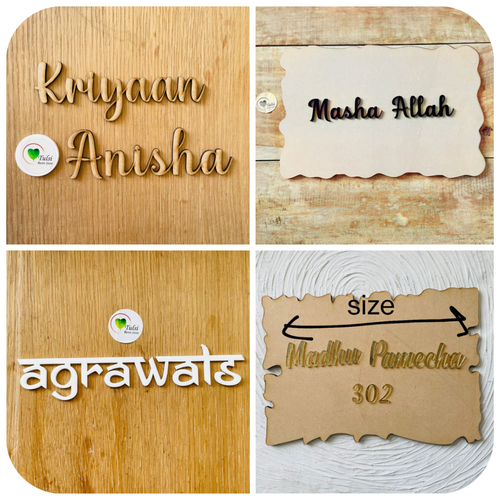 Custom Acrylic/MDF Names Cutout