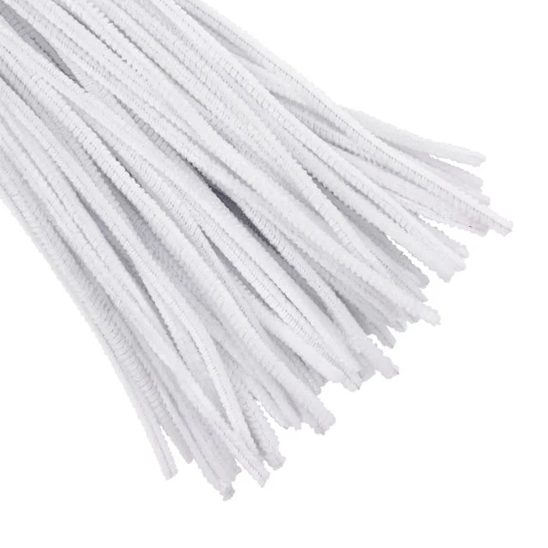 Plain Pipe Cleaners (B) - White