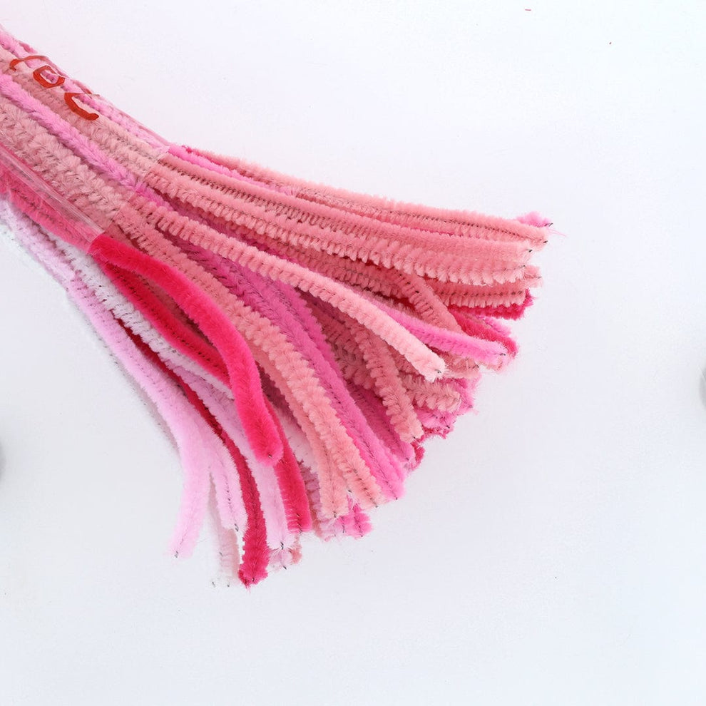 Plain Pipe Cleaners (X) - M.C Mix Pink