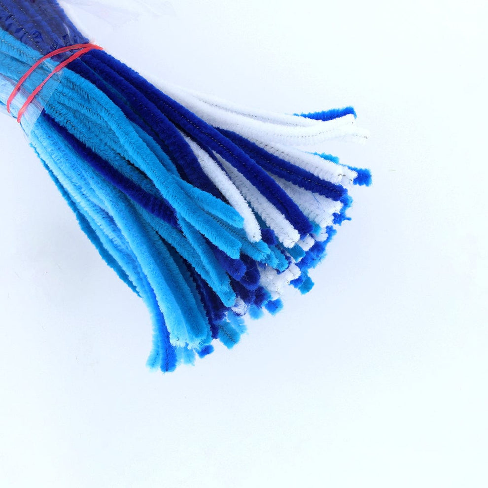 Plain Pipe Cleaners (W) - M.C Mix Blue