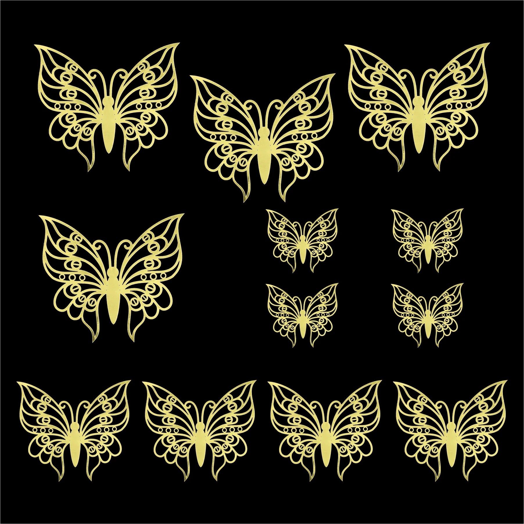 3D Butterfly Cutout - Gold