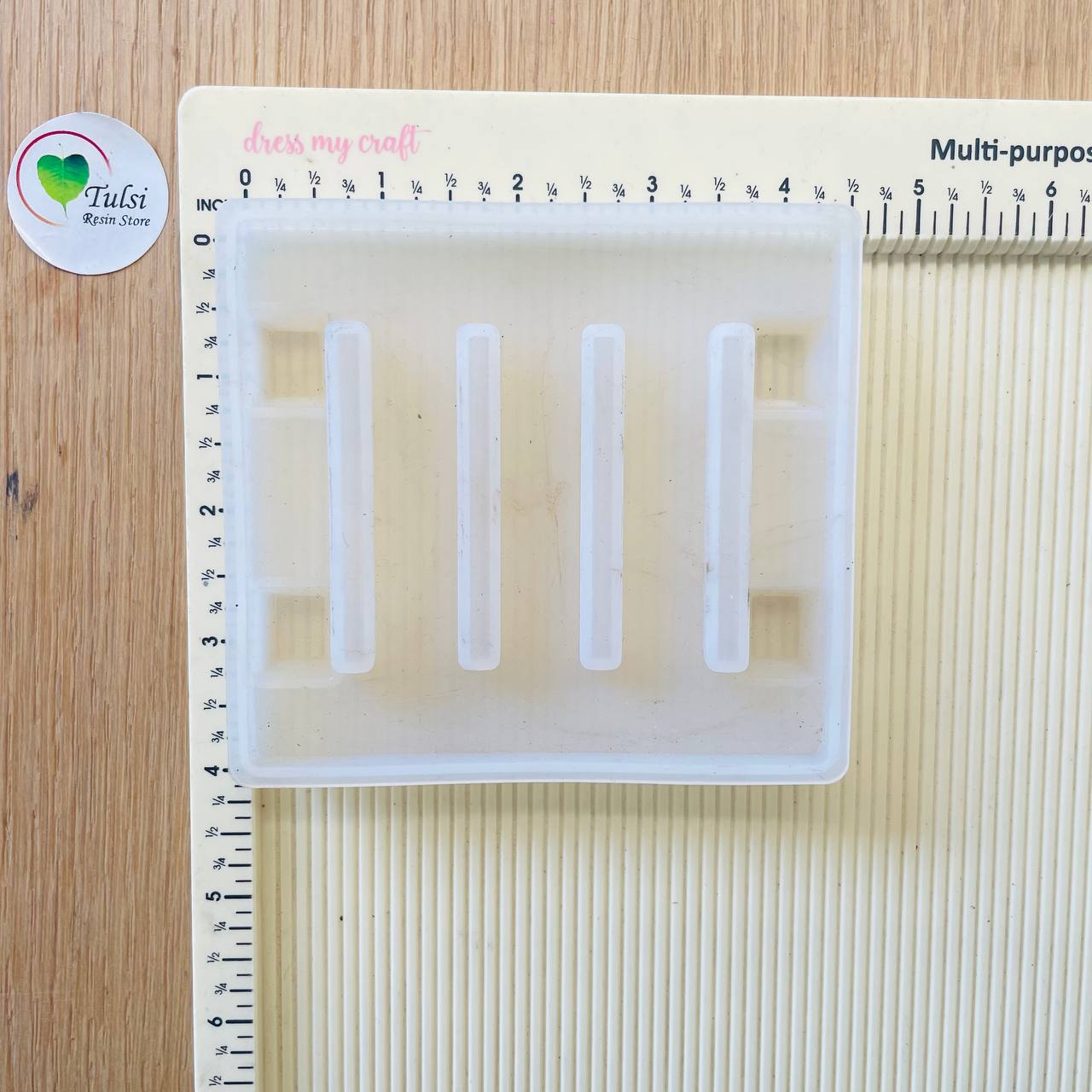 4 Slot Stand And 4 Coaster Mould Set (A)