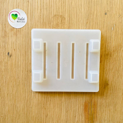 4 Slot Stand And 4 Coaster Mould Set (A)