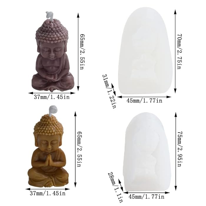3D Buddha Candle Mould