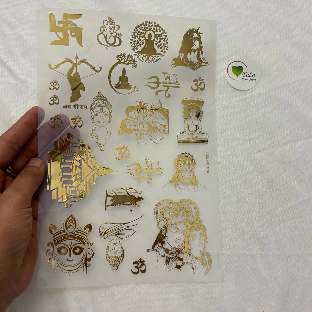 Gold Insert Sheet - Mix God Idols (B)