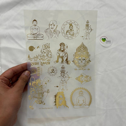 Gold Insert Sheet - Mix God Idols (A)