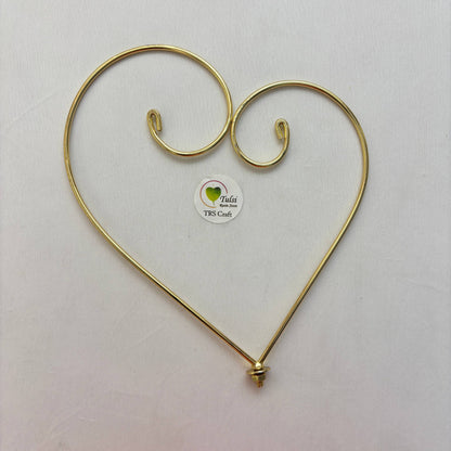 Metal Curly Heart Hoop Ring