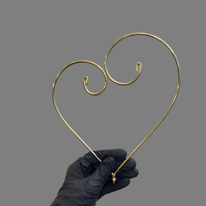 Metal Curly Heart Hoop Ring
