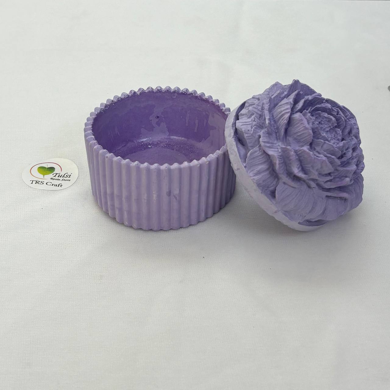 Concrete Jars (A18) - Jar With Peony Lid