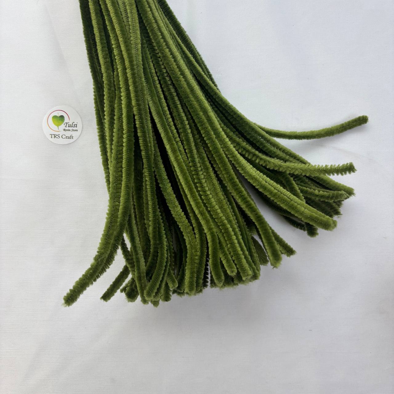 Plain Pipe Cleaners (Z4) - Moss Green
