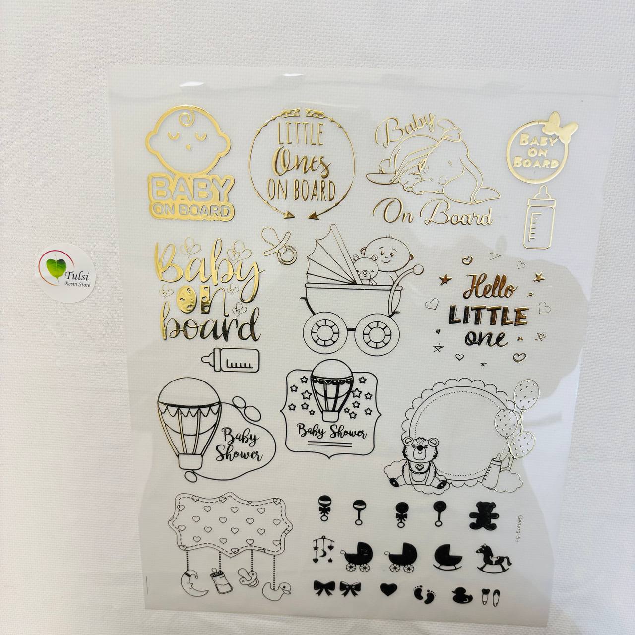 Gold Insert Sheet - A4 New Born Captions (A)