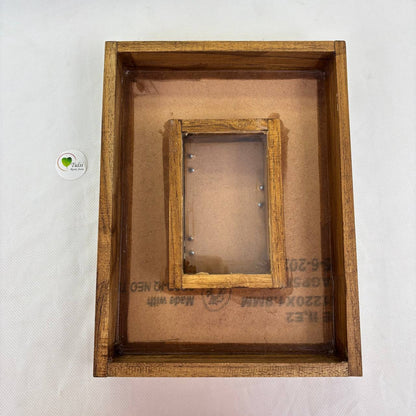 Teakwood Floating Frame (D) - Dual with Changeable Image