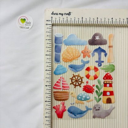 A6 UV DTF Sticker - Ocean Theme (A)