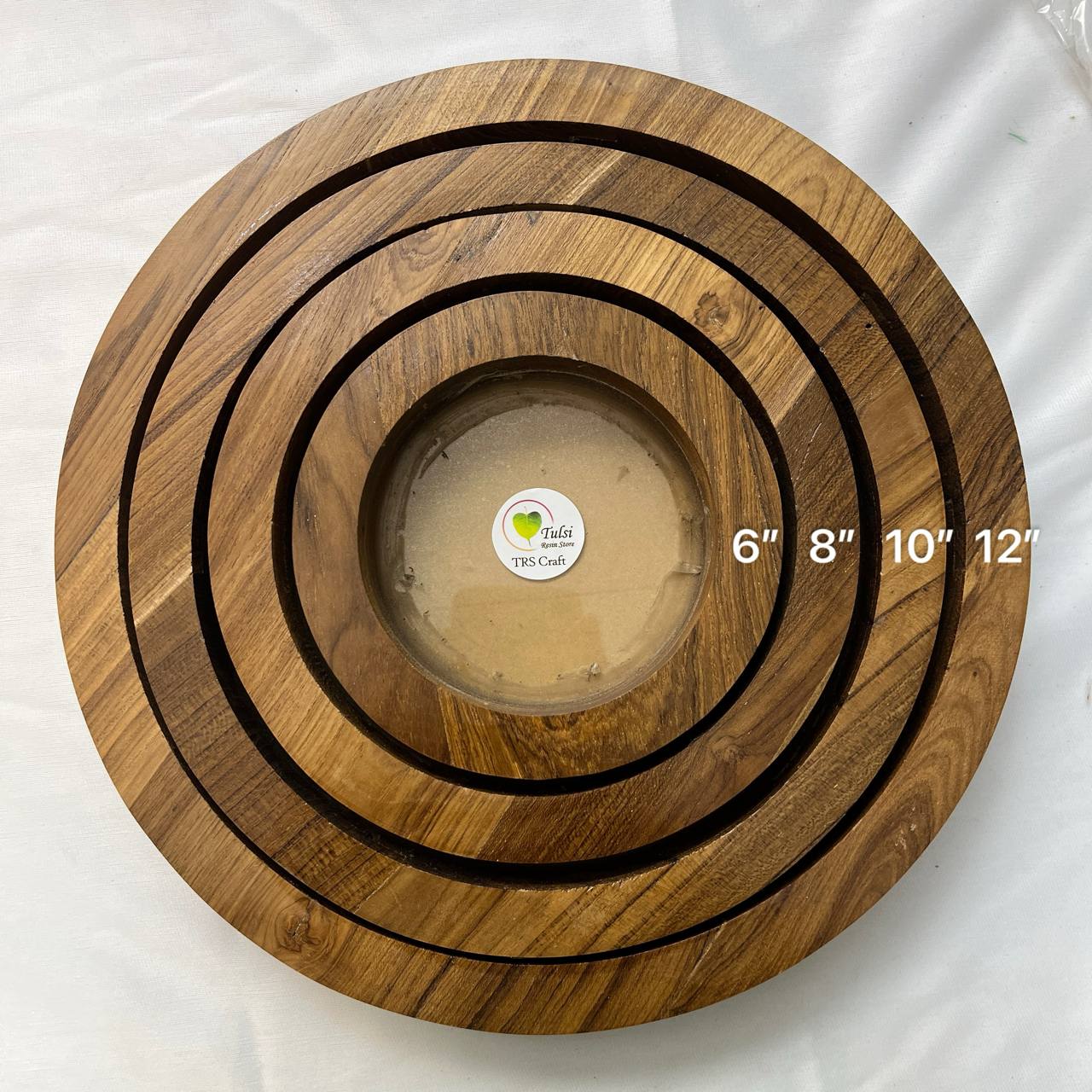 Teakwood Floating Frame (K) - Round Shape