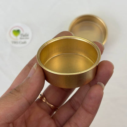 Gold T- Light Holder (B)(2Pc)