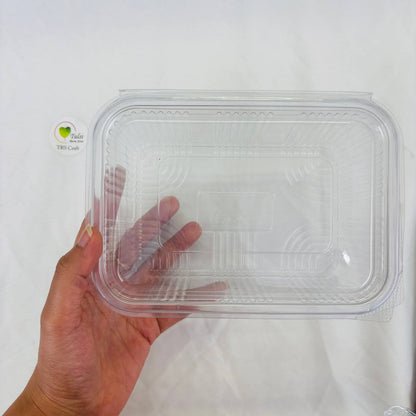 Plastic Hinge Container - Flat Lid (5Pcs)
