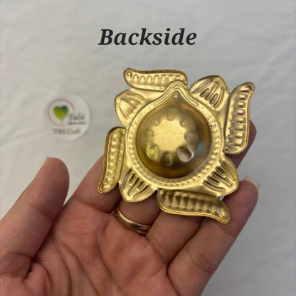 Metal Diya (G) - Swastik