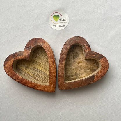 Heart Wooden Candle Bowl