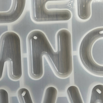 Front Alphabet HOLE Mould (B) - With Rounded Edge