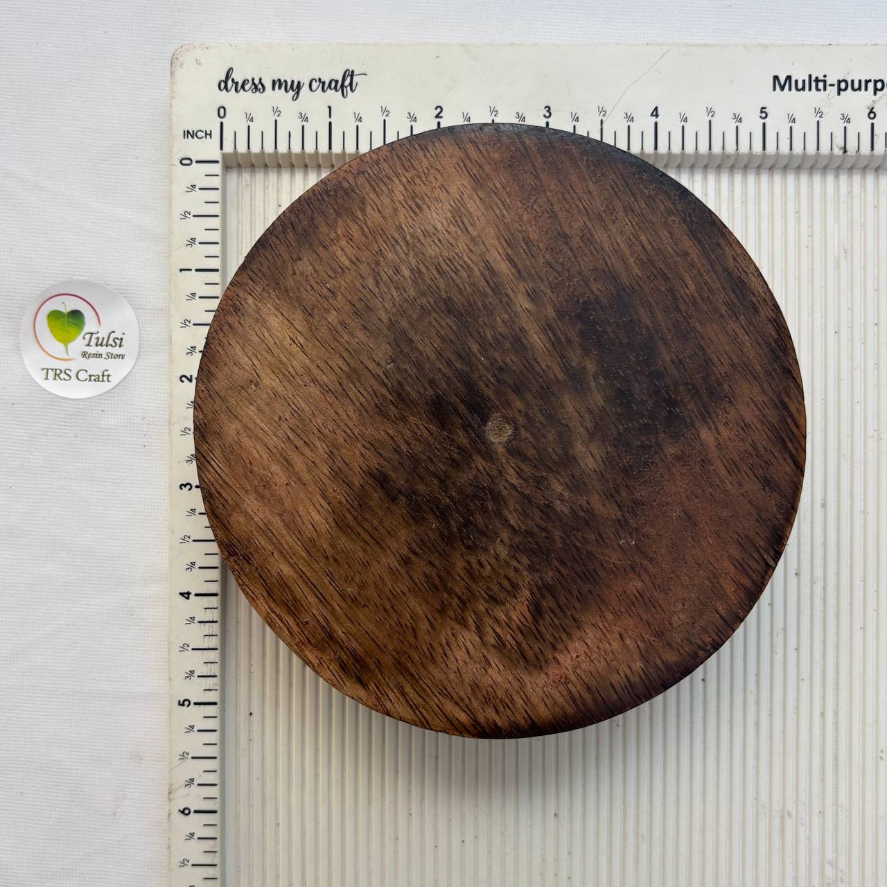 Plain Round Wooden Candle Bowl