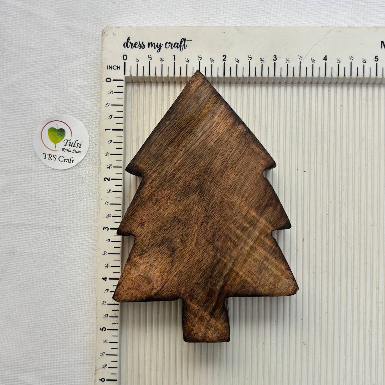 Christmas Tree Wooden Candle Bowl