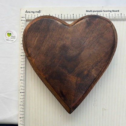 Heart Wooden Candle Bowl