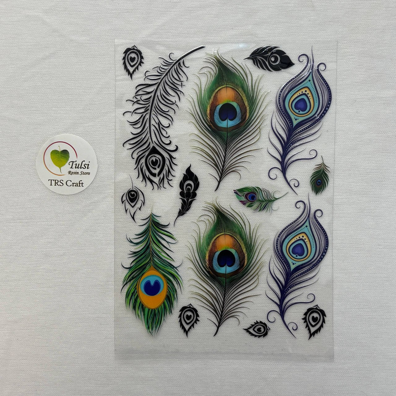 A6 UV DTF Sticker - Peacock Feather