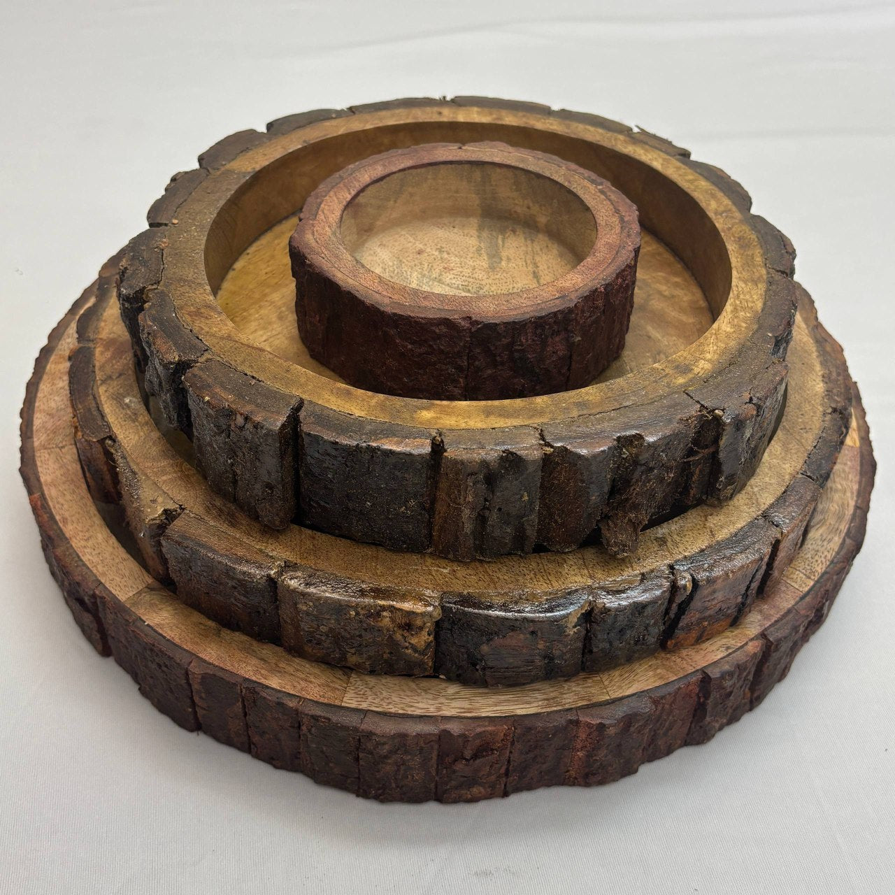 Buckle Tray Wooden Candle Bowl