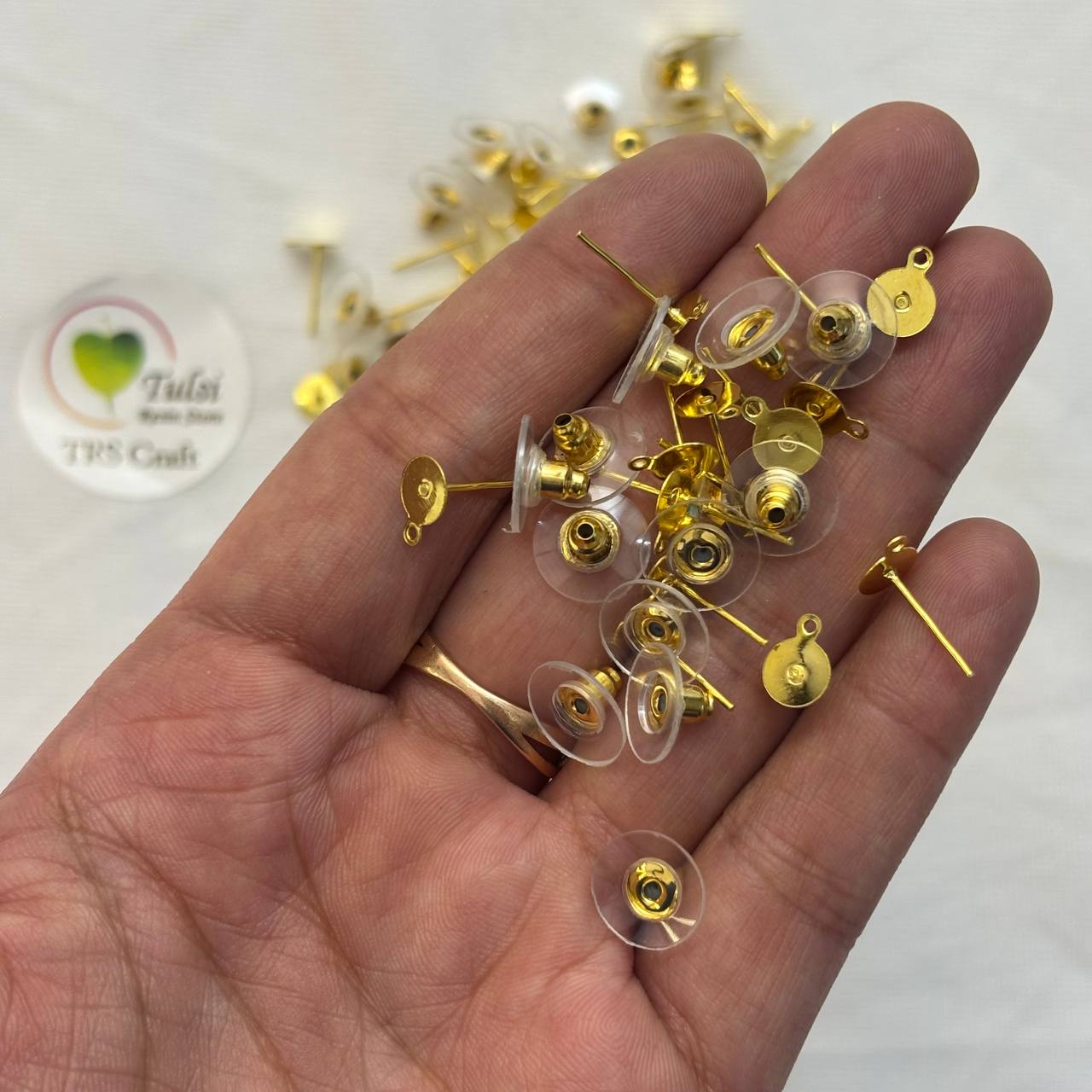 Push back hook with loop (B) (50pc)