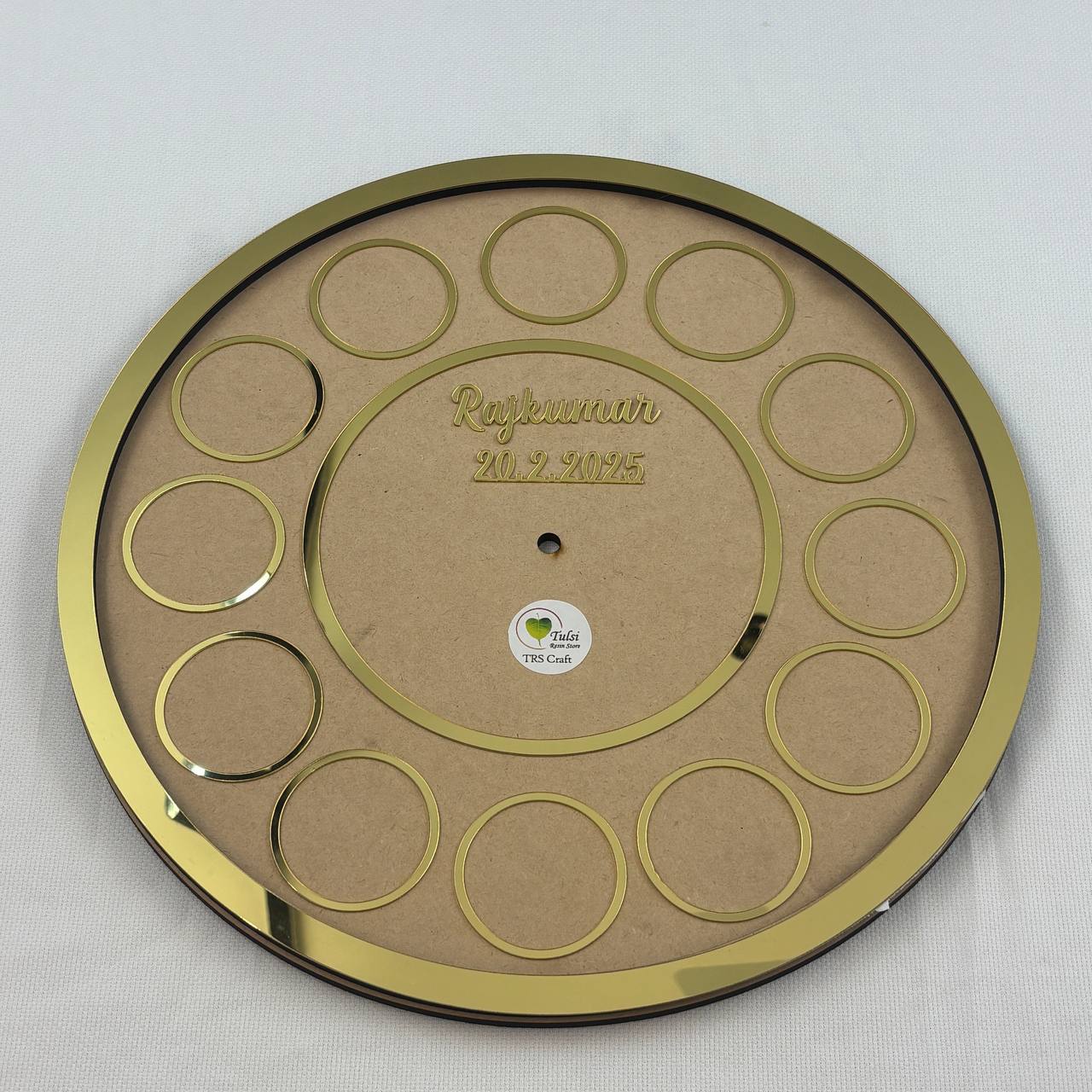 Custom Baby Clock Base with Acrylic Cutouts