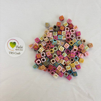 Small Square Alphabet Beads